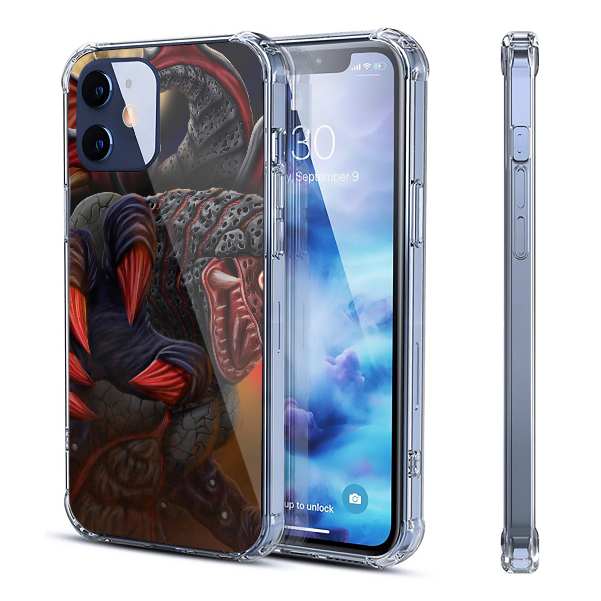 （画像用） ウルトラマン Ultraman 【iPhone 12シリーズ対応】透明スマホケース（クリアソフトケース）
